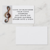 UNTERNEHMENSKARTE "MUSIKANISCHE ANMERKUNG" VISITENKARTE (Vorne/Hinten)
