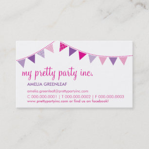 UNTERNEHMENSKARTE :: niedlicher, rosa lila Bausatz Visitenkarte