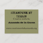 Unternehmenskarten für Steampunk-Eiffelturm Visitenkarte (Rückseite)