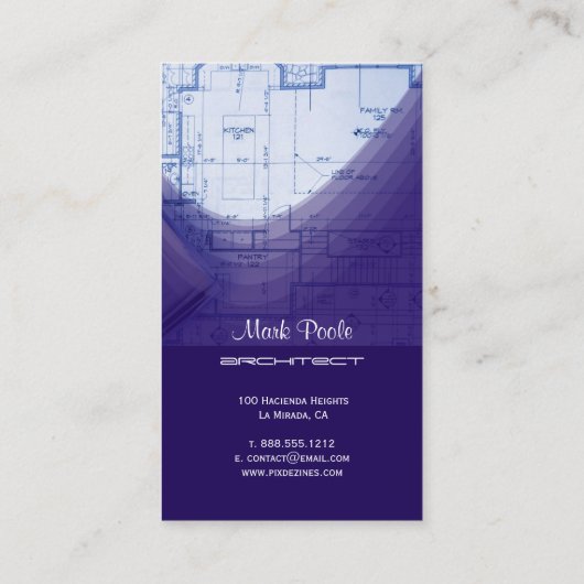 Unternehmenskarten mit Intel Blue Architect Visitenkarte (Rückseite)