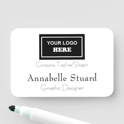 Unternehmensklasse Moderner Mitarbeiter Namensschild (Beispiel)