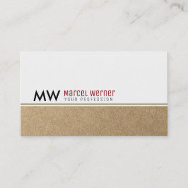 Unternehmensklassisch weiß / Imitate Kraftmonogram Visitenkarte