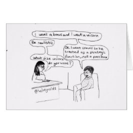 Unternehmenskommunikations-Einhorn-Karte