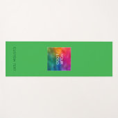 Unternehmenslogo mit individuellem Text Monogramm  Yogamatte (Vorderseite (Horizontal))