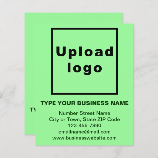 Unternehmensmarke auf einem leichten Grünbuch (Vorne/Hinten)