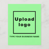 Unternehmensmarke auf einem leichten Grünbuch (Rückseite)