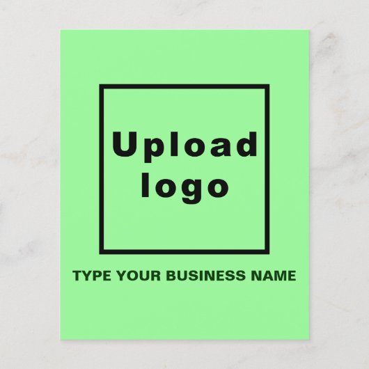 Unternehmensmarke auf einem leichten Grünbuch (Rückseite)