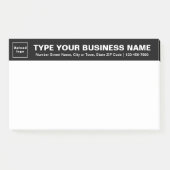 Unternehmensmarke auf schwarzer Führungsebene für  Post-it Klebezettel (Vorderseite)