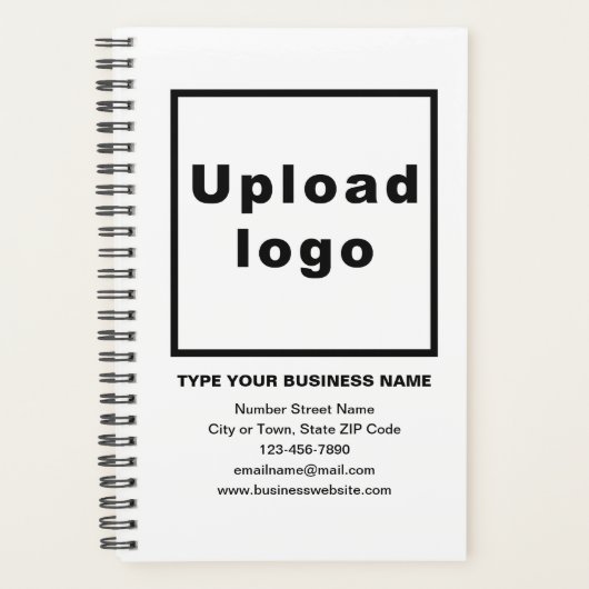 Unternehmensmarke auf weißem Plannerdeckel Planer (Vorderseite)