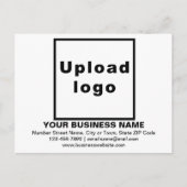 Unternehmensmarke auf weißer Postkarte (Vorderseite)