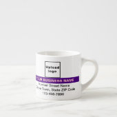 Unternehmensmarke mit Lila Highlight auf Espressotasse (Rechts)