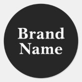 Unternehmensmarke oder anderen Text hinzufügen Runder Aufkleber (Vorderseite)