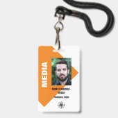 UNTERNEHMENSMEDIA I.D. PRESSESPASS AUSWEIS (Vorderseite mit Lanyard)