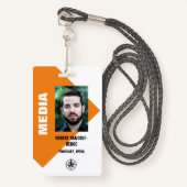 UNTERNEHMENSMEDIA I.D. PRESSESPASS AUSWEIS (Vorderseite mit Schlüsselband)