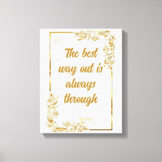 Unternehmensmotivation Frost Typografie Leinwanddruck (Vorderseite)