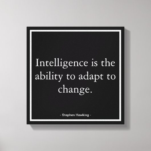 Unternehmensmotivation Hawking Typografie Leinwanddruck (Vorderseite)