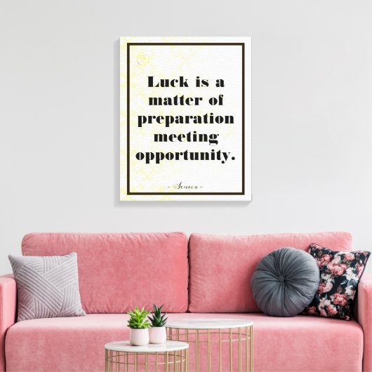 Unternehmensmotivation Seneca Typografie Leinwanddruck (Insitu (Wohnzimmer))