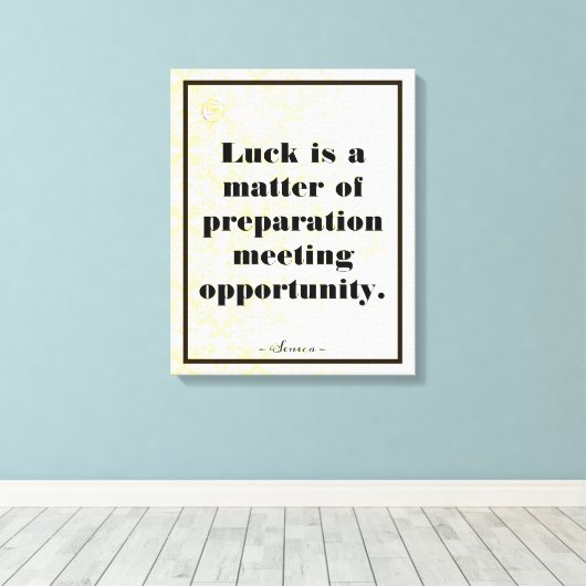 Unternehmensmotivation Seneca Typografie Leinwanddruck (Insitu (Holzboden))