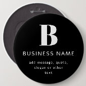Unternehmensname, Monogramm und zusätzlicher Text Button (Vorne & Hinten)