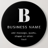 Unternehmensname, Monogramm und zusätzlicher Text Button (Vorderseite)