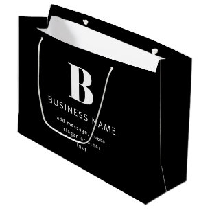 Unternehmensname, Monogramm und zusätzlicher Text Große Geschenktüte