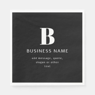 Unternehmensname, Monogramm und zusätzlicher Text Serviette