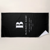 Unternehmensname, Monogramm und zusätzlicher Text Strandtuch (Vorderseite)