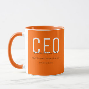 Unternehmensname Orange CEO Tasse