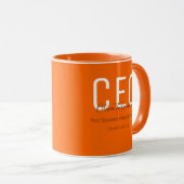 Unternehmensname Orange CEO Tasse (VorderseiteRechts)