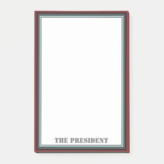 Unternehmenspräsident Post-it Klebezettel (Vorderseite)