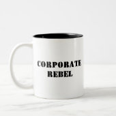 Unternehmensrebellenkaffee-Tasse Zweifarbige Tasse (Links)