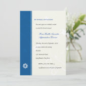 Unternehmensreben blau einladung (Stehend Vorderseite)