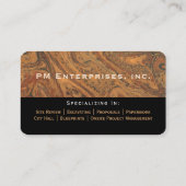 Unternehmensschwarze MarmorierungVisitenkarten Visitenkarte (Rückseite)