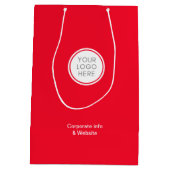 Unternehmenstasche mit Logos und Firmendetails Mittlere Geschenktüte (Rückseite)