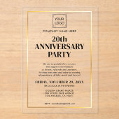 UNTERNEHMENSUNTERNEHMEN LOGO EVENT GOLD BLACK ACRYLEINLADUNGEN (Vorderseite)