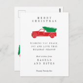 UNTERNEHMENSURLAUB | Weihnachtsbaum Truck Postkarte (Vorne/Hinten)