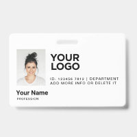 Unternehmensweiße Mitarbeiter Moderne Foto-ID-Sich