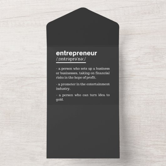 Unternehmer Definition Funny Business Owner Gesche All In One Einladung (Innen Boden)