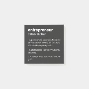 Unternehmer Definition Funny Business Owner Gesche Post-it Klebezettel