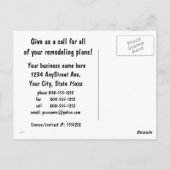 Unternehmer, der Werbung umstellt Postkarte (Rückseite)