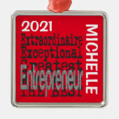 Unternehmer Extraordinär CUSTOM Ornament Aus Metall (Vorne)