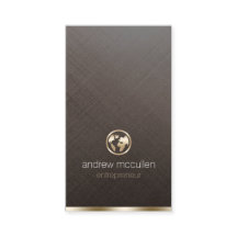 Unternehmer Gold Globe Icon gebürstetes Metall