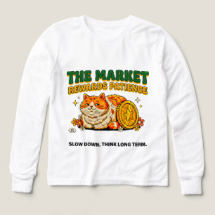 Unternehmer Investor Katze -Markt belohnt Geduld