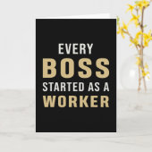 Unternehmer jeder Vorstand begann als CEO Karte (Gelbe Blume)