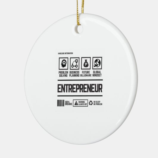 Unternehmer Keramik Ornament (Links)