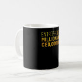 Unternehmer Millionär CEO,000.000 goldenes Geschen Kaffeetasse (Vorderseite Links)