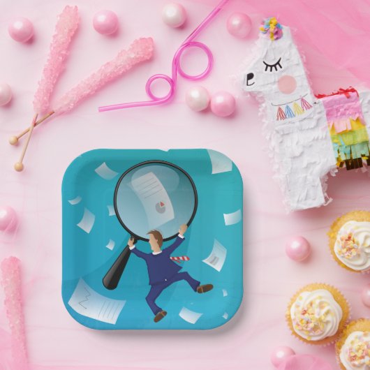 Unternehmer und Papiere Pappteller (Party)