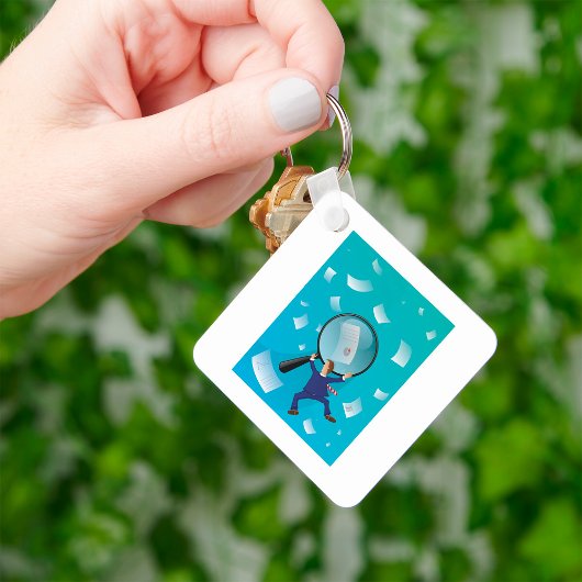 Unternehmer und Papiere Schlüsselanhänger