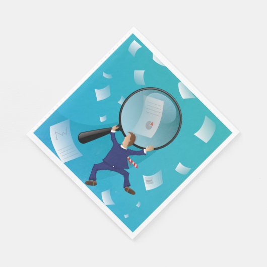 Unternehmer und Papiere Serviette (Ecke)