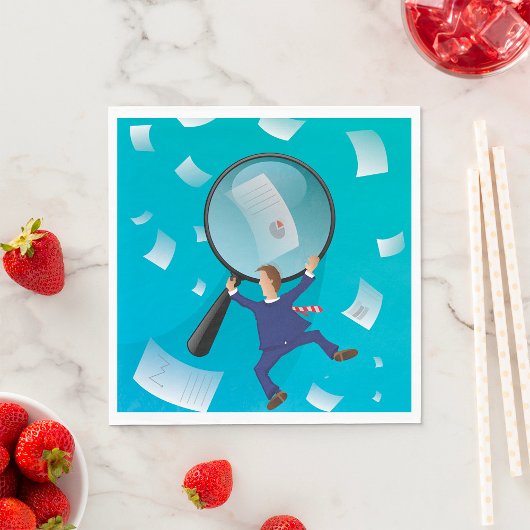 Unternehmer und Papiere Serviette